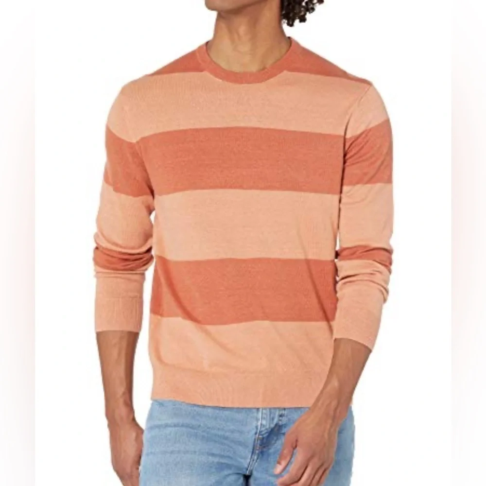 Club Monaco Striped Linen Crew Sweater
